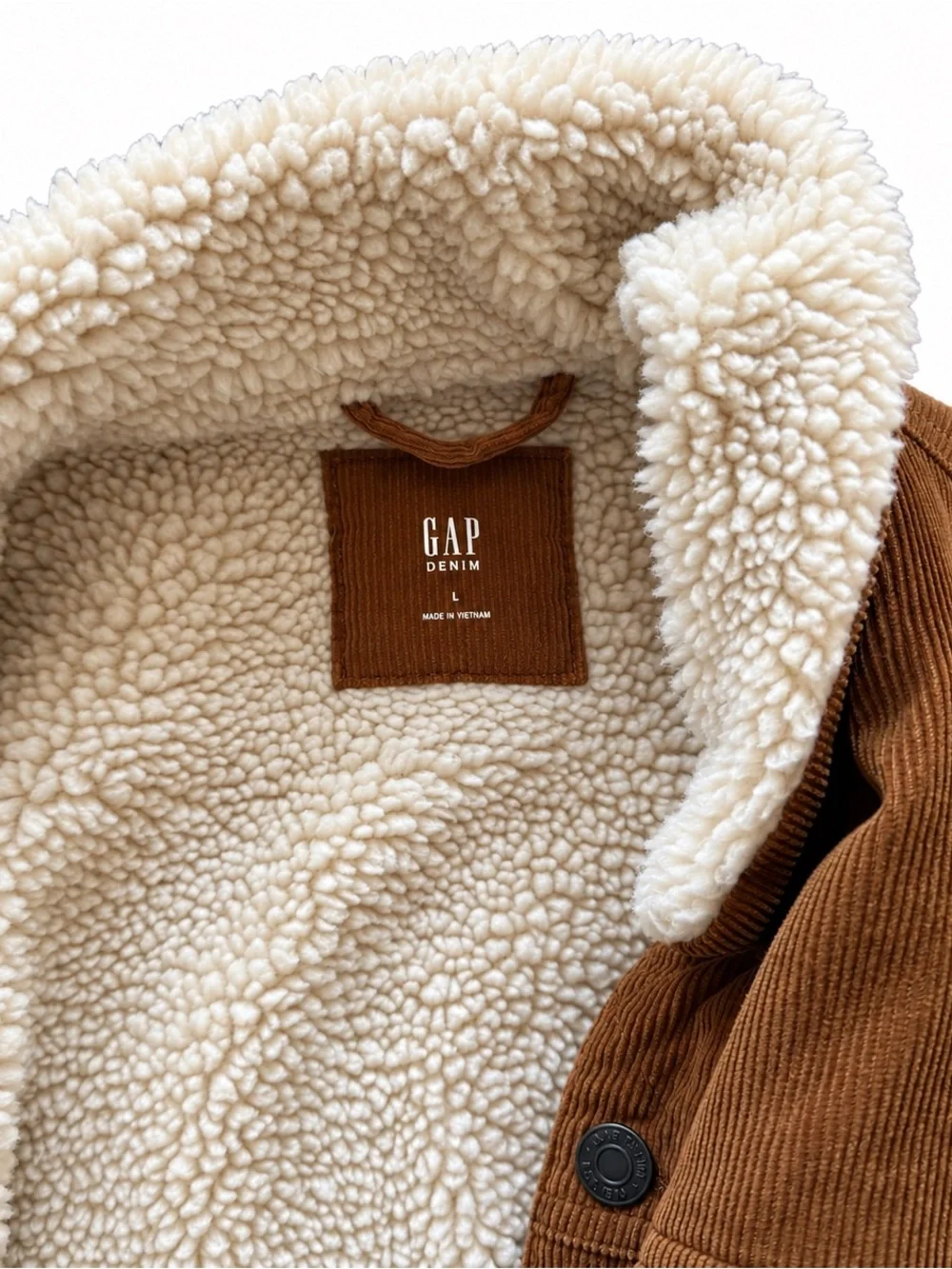 GAP Brown Corduroy Sherpa-Lined Jacket